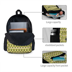 Sun Olive Backpack for Men and Women, Zipper Bag for Girls