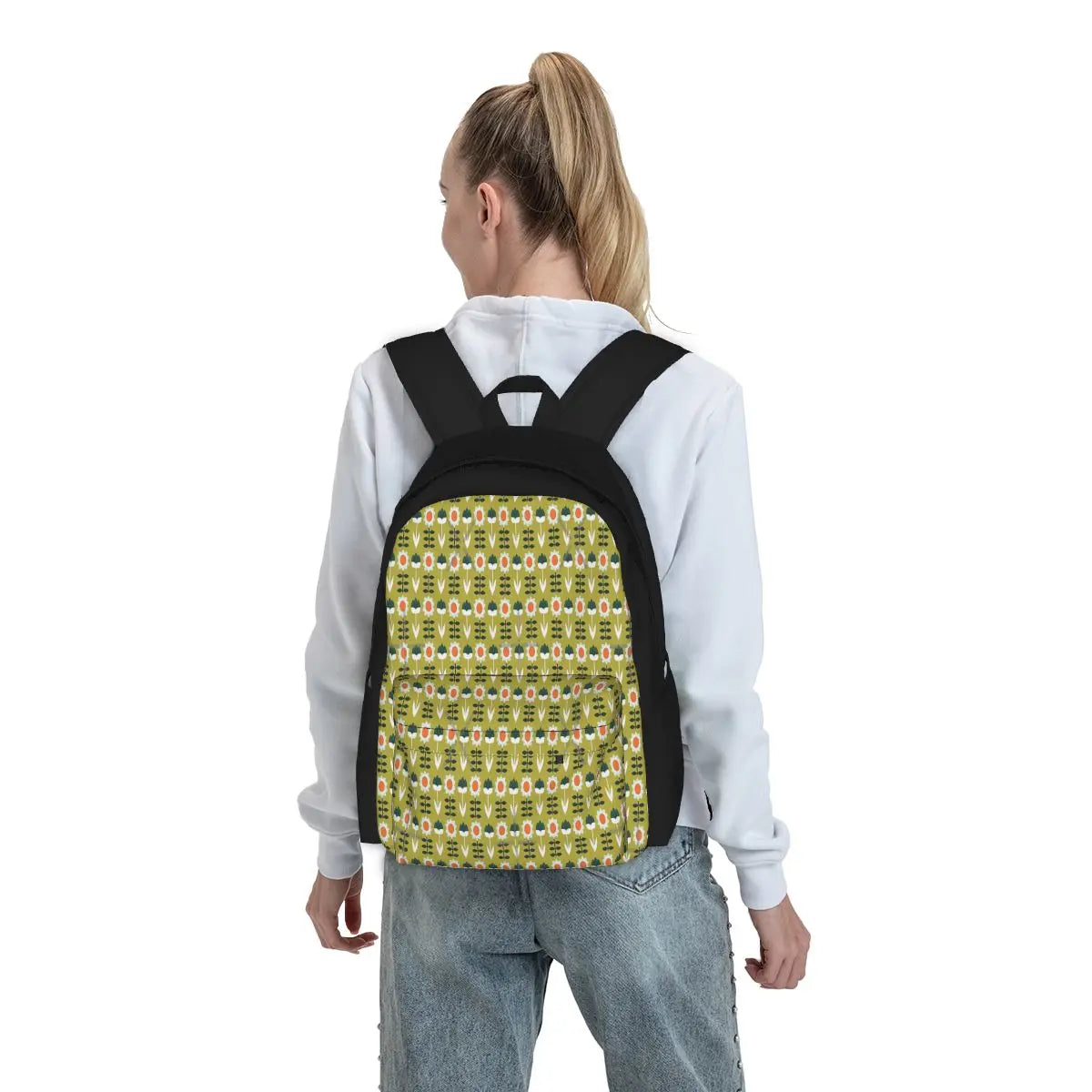 Sun Olive Backpack for Men and Women, Zipper Bag for Girls