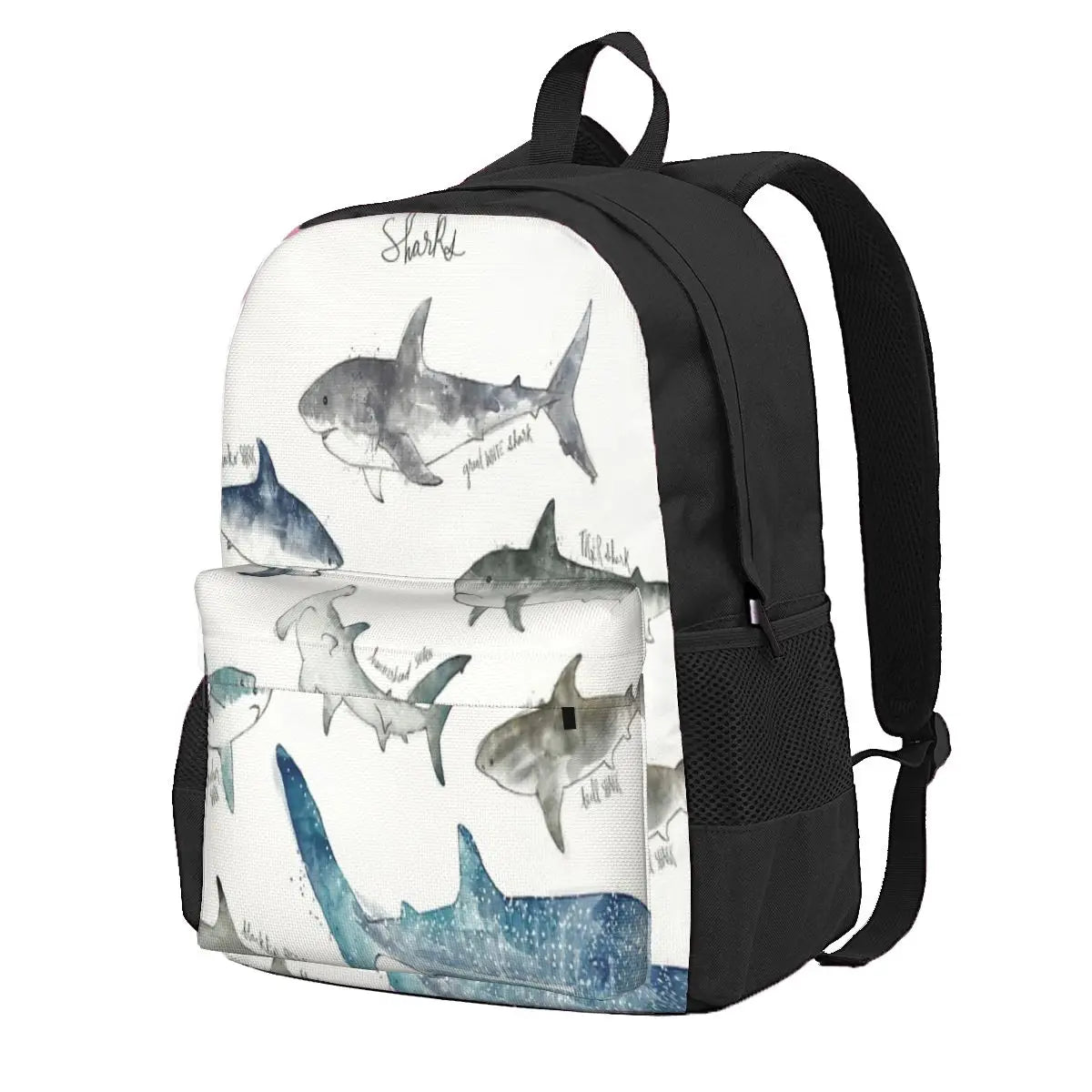 Sharks Landscape Format 2 Backpacks Men's Women's Kpop Kids Backpack