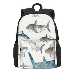 Sharks Landscape Format 2 Backpacks Men's Women's Kpop Kids Backpack