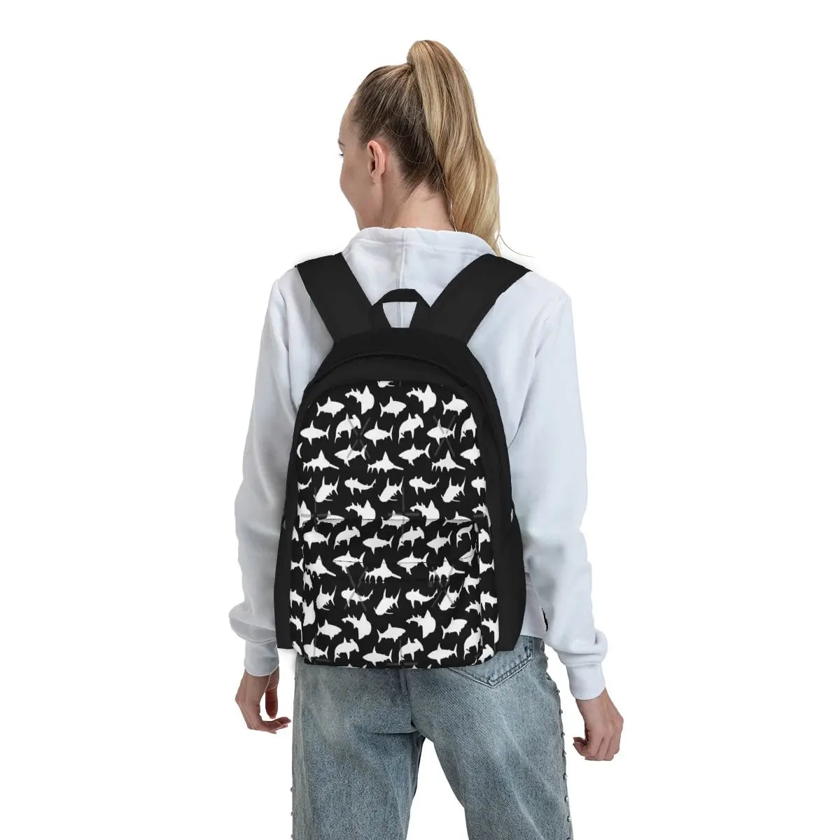 Sharks On Backpacks Men's and Women's Summer Backpack