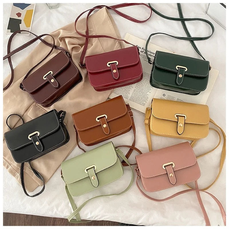 Shell Women Messenger Bags Women Crossbody Bags Small Square Leather