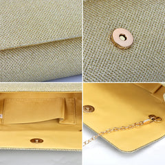 Mesh Clutch Purse Dinner Bag Square Shape Handbag For Female Party