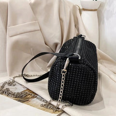 Crossbody Bag Women Chain Bag Diamond Sequin Lock Small Square