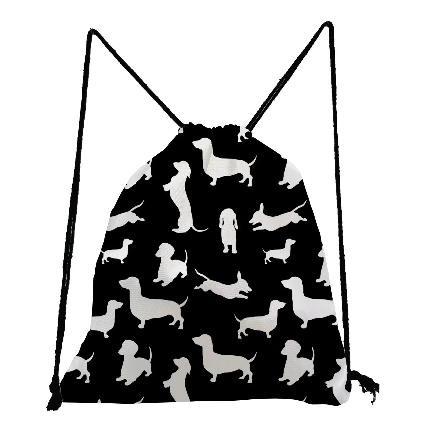 Sausage Dog Drawstring Shoe Bag for Students
