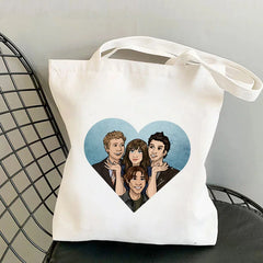 Autumn Printed Tote Bag Harajuku Shopper Handbag Canvas Bag