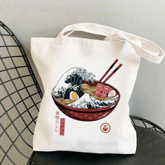 Great Wave of Kanagawa Tote Bag - Harajuku Shopper Handbag