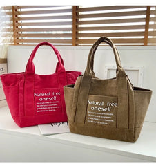 Canvas Shoulder Bag Women's Handbag Large Shopper Tote Pure Cotton Portable Bag