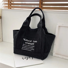 Canvas Shoulder Bag Women's Handbag Large Shopper Tote Pure Cotton Portable Bag