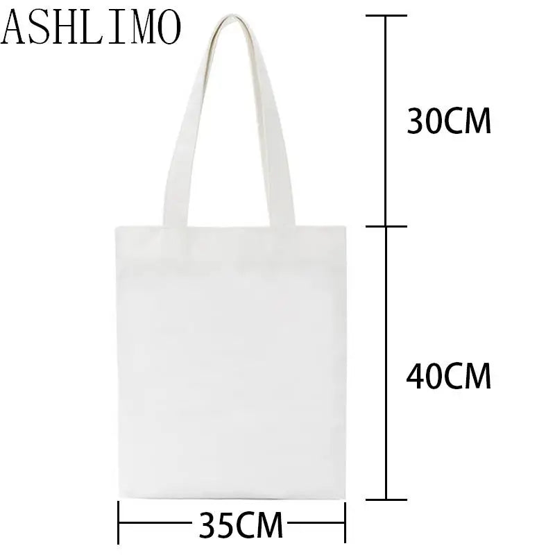 Jujutsu Kaisen Anime Shoulder Bag Harajuku Y2k Canvas Shopper Reusable Tote