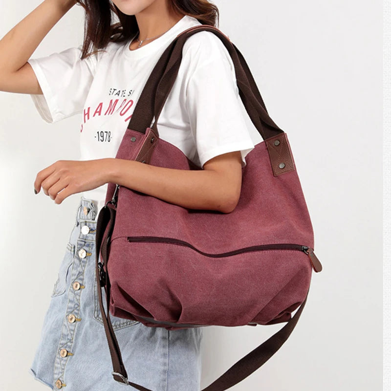 Canvas Shoulder Bag for Women Casual All-Match
