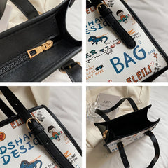 Ladies Cartoon Print Shoulder Bag Large Capacity