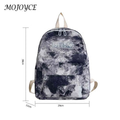 Nylon Schoolbag Teen Girls Travel Backpack Print Shoulder Bag