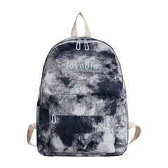Nylon Schoolbag Teen Girls Travel Backpack Print Shoulder Bag