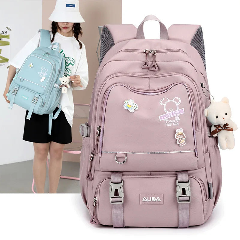 Kids Shoulder Bag Waterproof Nylon Backpack for School