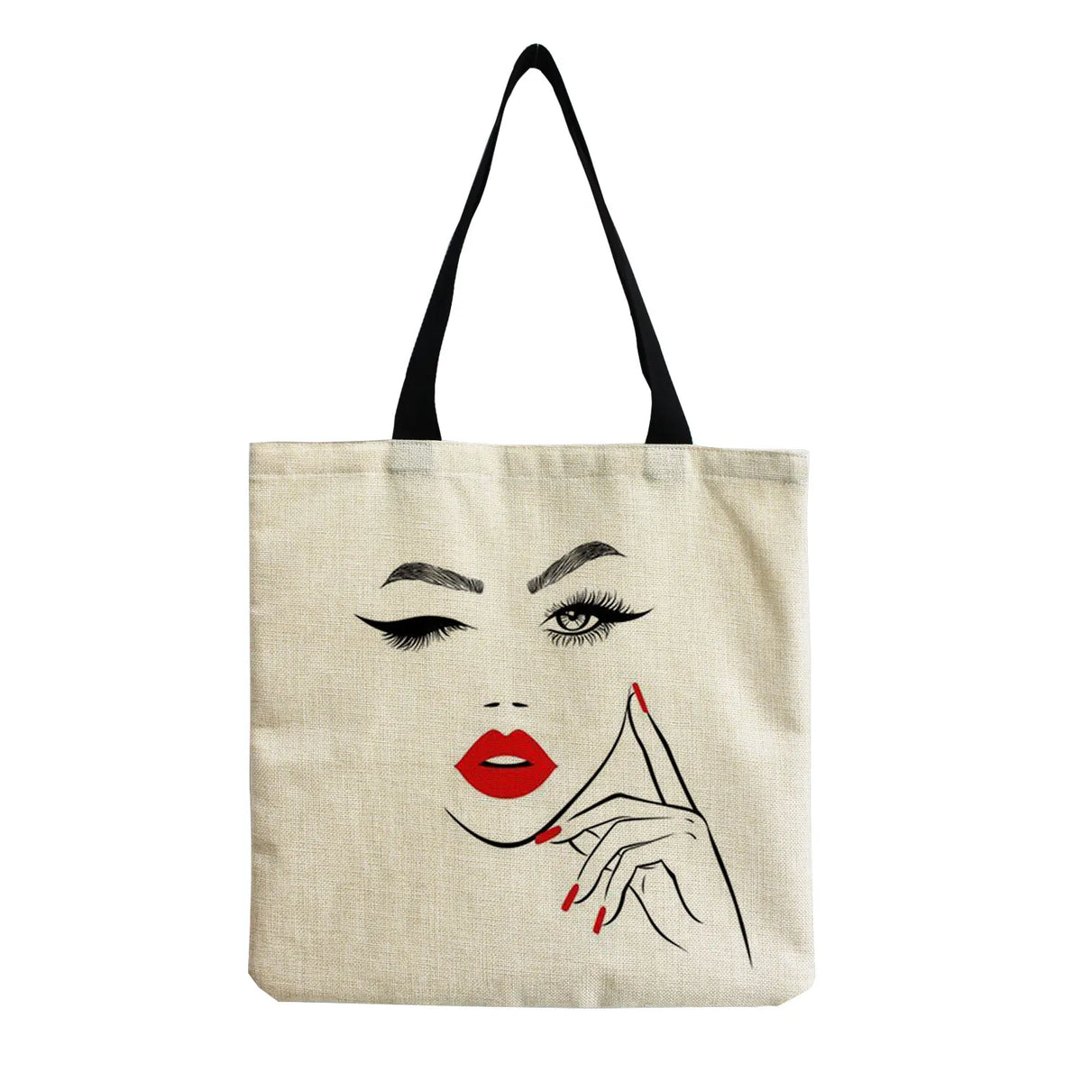 Feminine Shoulder Bag Tote Eco-Friendly High Capacity Customizable Art
