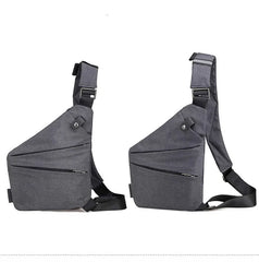 Men Business Style Canvas Messenger Bag Crossbody Chest Bag