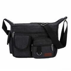 Canvas Shoulder Bag Large Capacity Vintage Cross-body Tote