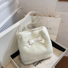 Shoulder Bags Women Basic Bow-design Handbags Daily Winter Square Sales