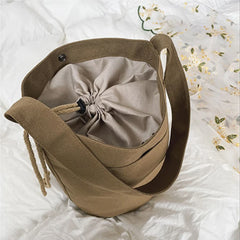 Canvas Shoulder Bag Harajuku Vintage Bucket Handbag