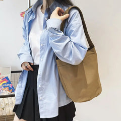 Canvas Shoulder Bag Harajuku Vintage Bucket Handbag