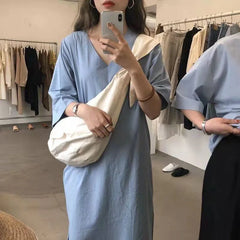 Canvas Hobos Tie Cross-body Shoulder Bag Women Large Capacity Underarm Bag