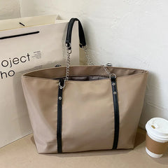 Shoulder Bags Women Chains Casual Tote Portable Handbags Hot Solid Underarm Larg