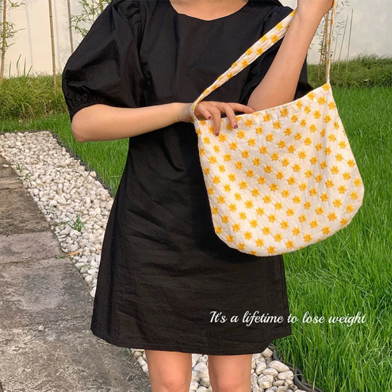 Floral Underarm Sweet Shoulder Bag for Women