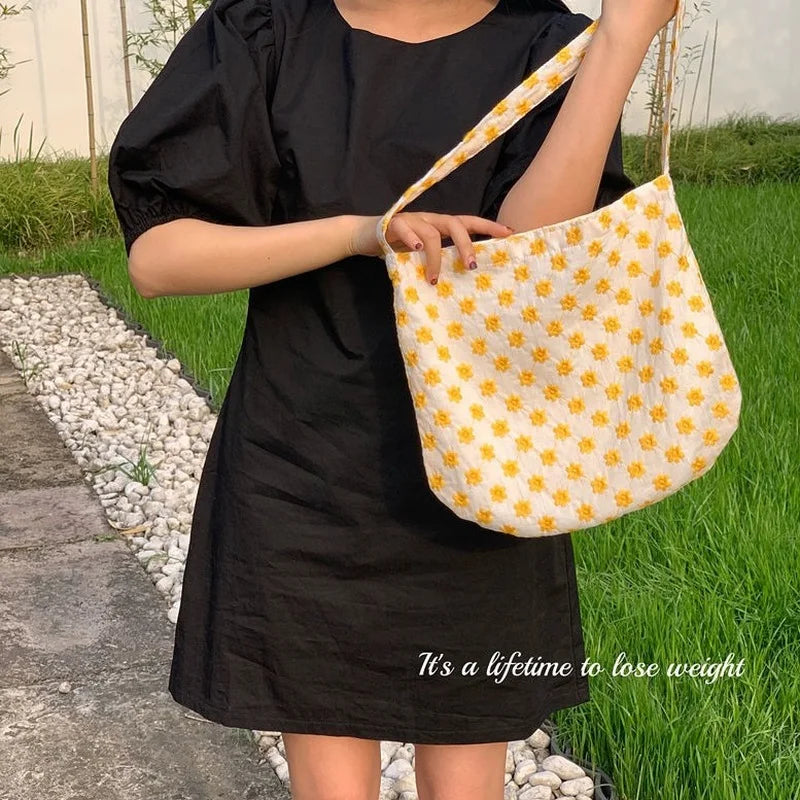 Floral Underarm Sweet Shoulder Bag for Women