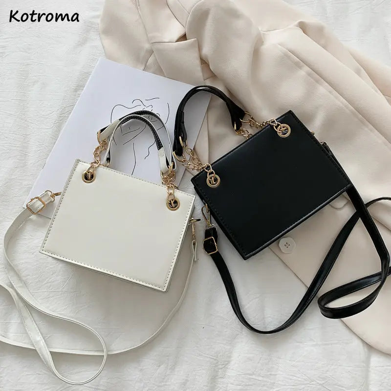 Shoulder Bags Women PU Leather Chains Cross Body Flap Handbags