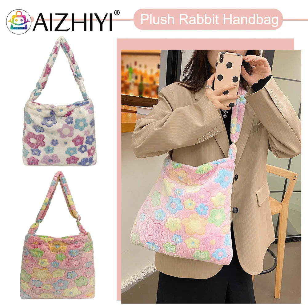 Floral Pattern Crossbody Shoulder Bag - Large Capacity Handbag