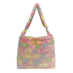 Floral Pattern Crossbody Shoulder Bag - Large Capacity Handbag