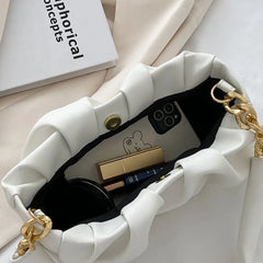 Shoulder Bags Women Solid Handbags Ladies High Street Underarm PU Leather