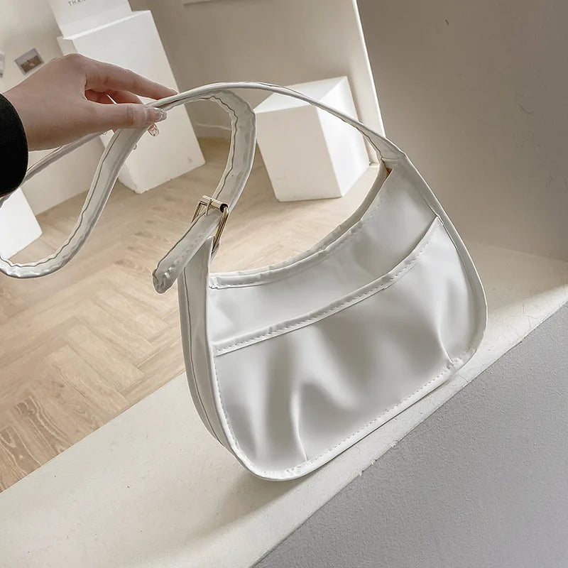 Vintage Texture PU Leather Shoulder Bag Large Capacity Crossbody