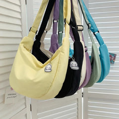 Shoulder Bags Women Solid Harajuku Multifunction Handbags Large Capacity