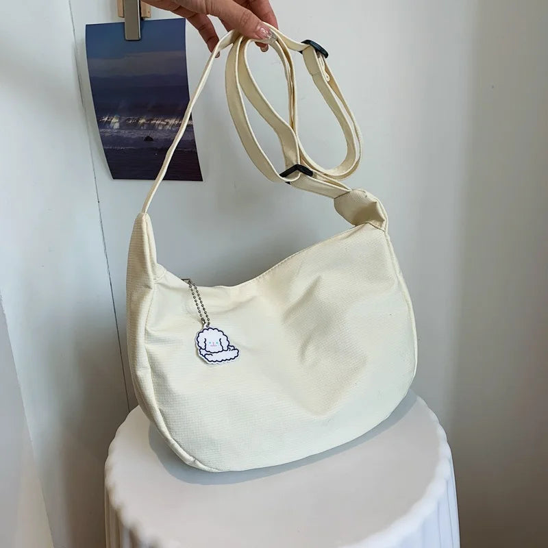 Shoulder Bags Women Solid Harajuku Multifunction Handbags Large Capacity