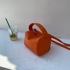 Solid Little Handbags Stylish Top-handle Cross-body Zipper Flaps