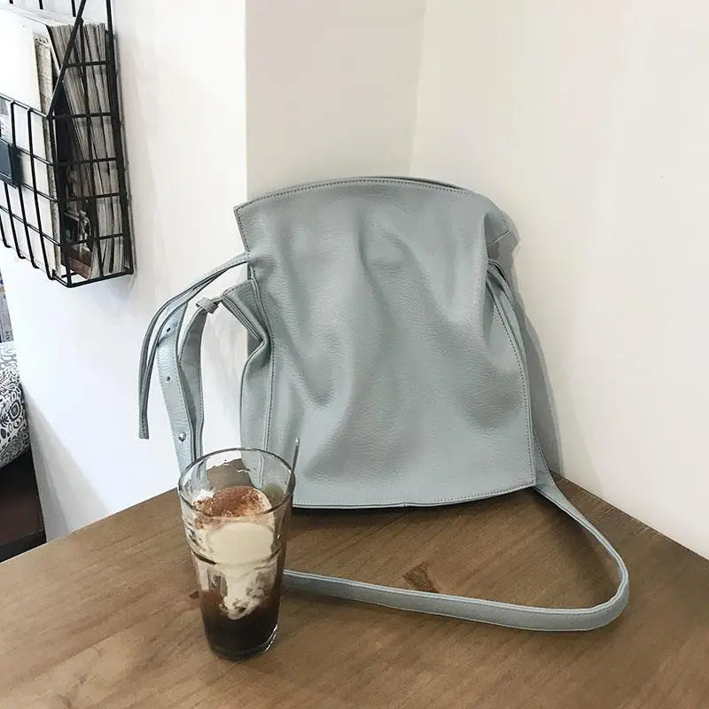Shoulder Bags Women Solid PU Casual Large Capacity Handbags