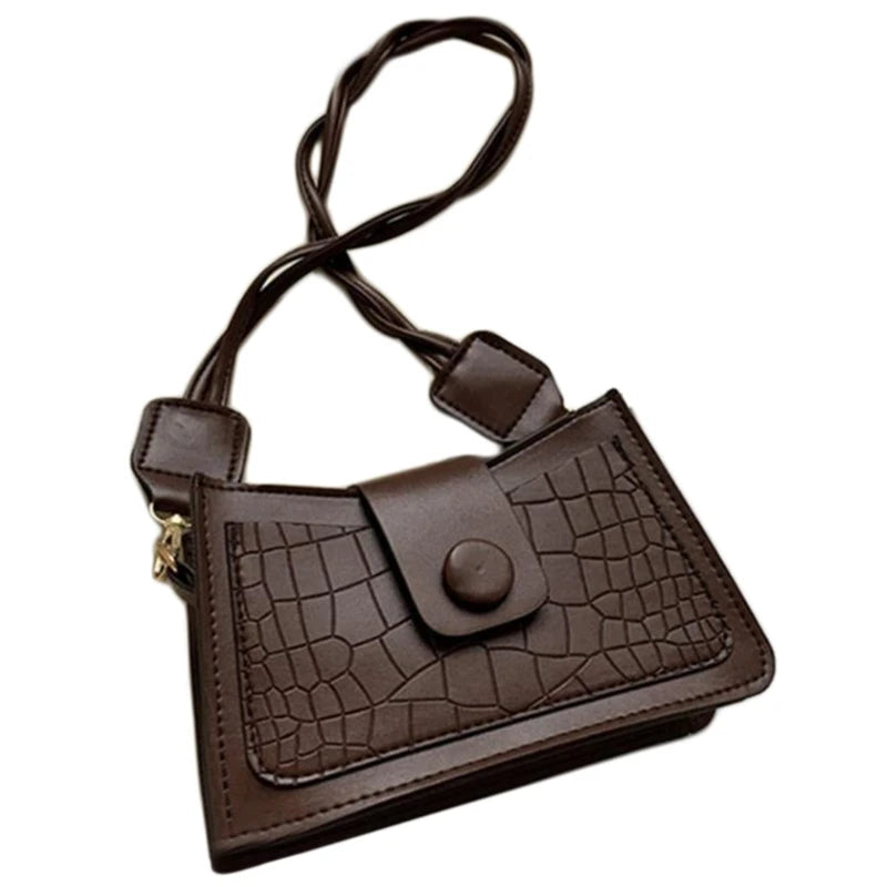 Women's PU Leather Embossed Shoulder Bag Retro Handbag Clutch Sling Pouch