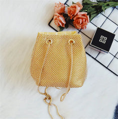 Satin Diamond Shoulder Handbag for Wedding Party
