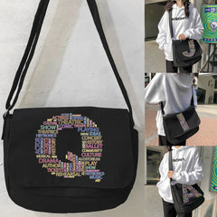 Harajuku Canvas Crossbody Bag Women Diagonal Pouch