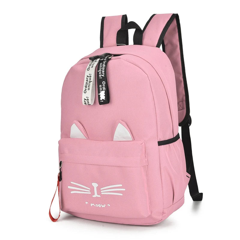Lovely Cat Ears Student Children School Bags for Kids Backpack