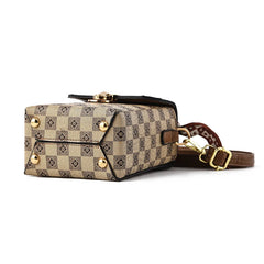 Silk Scarf Decorated Women's Crossbody Shoulder Bag
