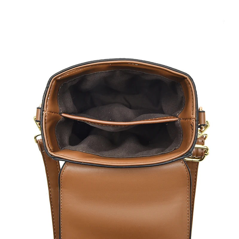 Silk Scarf Decorated Women's Crossbody Shoulder Bag