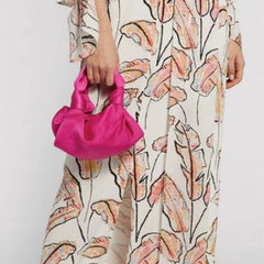 Silk Texture Shoulder Bag Satchel Handbag For Lady