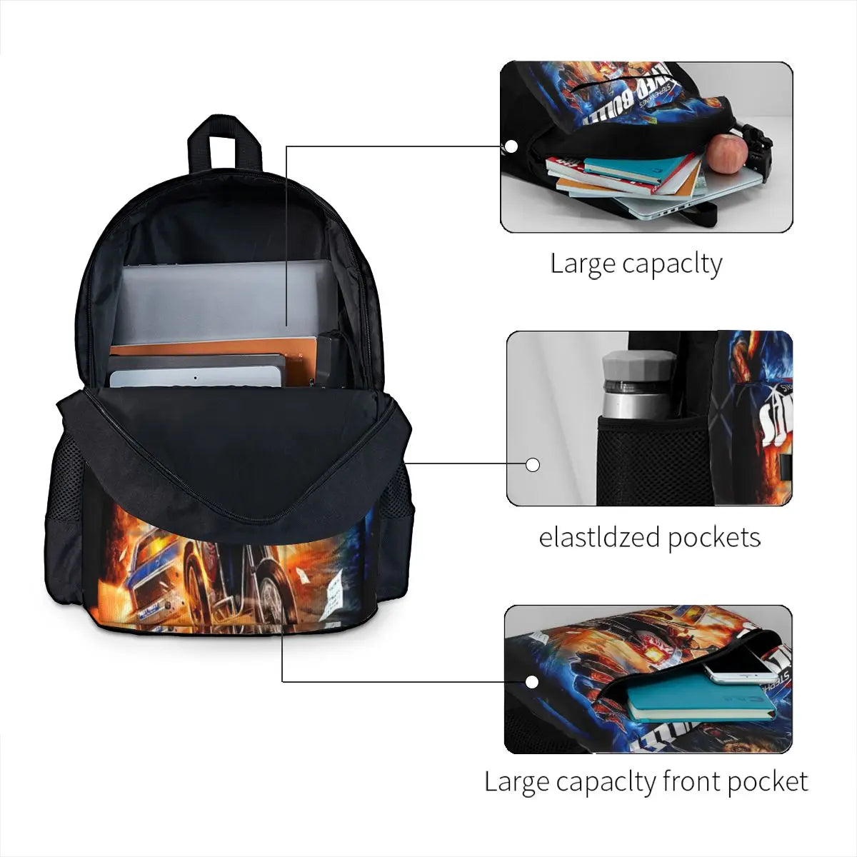 Silver Bullet Men's Travel Backpack Bag