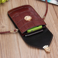 Crocodile Leather Shoulder Bag Mini Clutch Purse