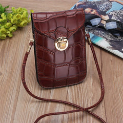 Crocodile Leather Shoulder Bag Mini Clutch Purse