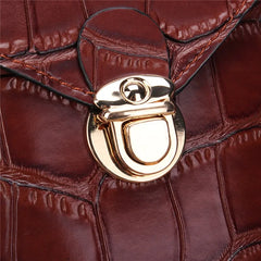 Crocodile Leather Shoulder Bag Mini Clutch Purse