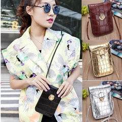 Crocodile Leather Shoulder Bag Mini Clutch Purse